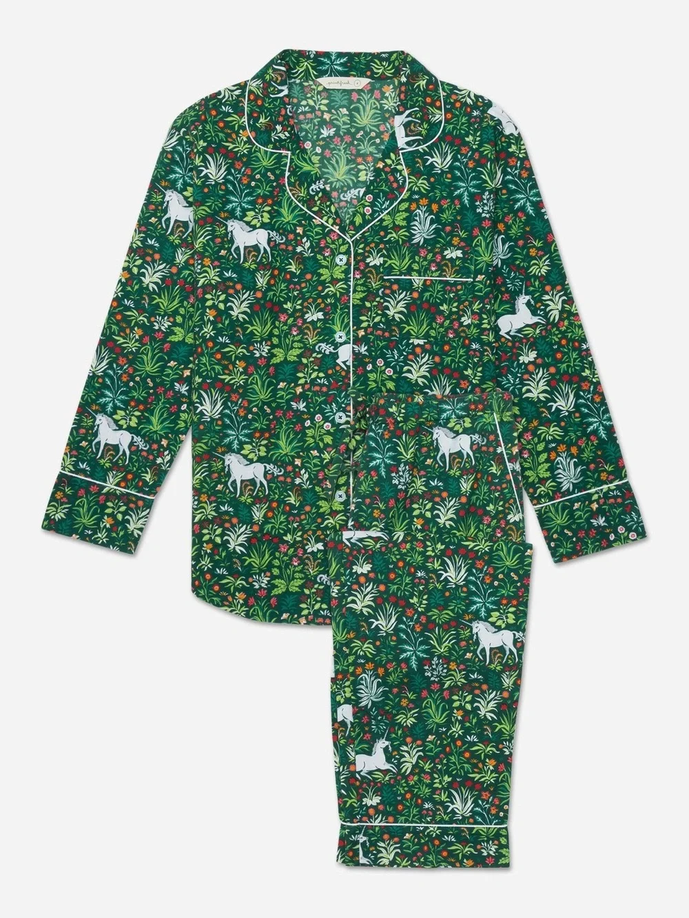 Printfresh Juniper Unicorn Garden Long Sleep Set- Women's Size 2X